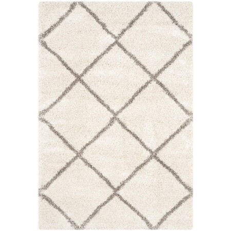 Safavieh 11 x 15 ft. Large Rectangle Hudson Shag Power Loomed RugIvory & Grey SGH281A-1115